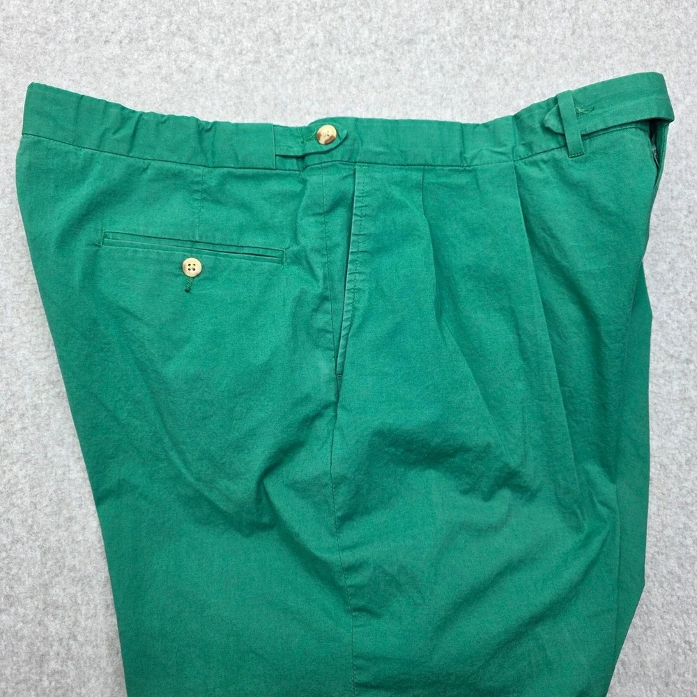 Polo Ralph Lauren Green Pleated Chino Pants Women's Size 16 100% Cotton - Picture 8 of 14